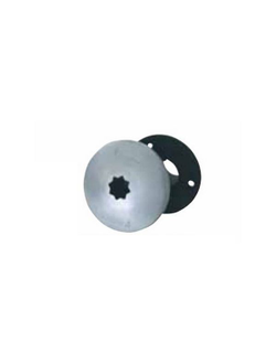 Заливная горловина Lalizas 70593 Ø50мм из черного пластика с хромированным колпачком