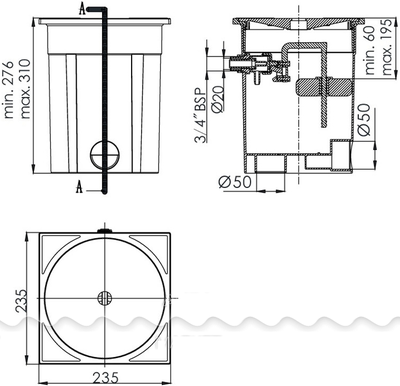 Регулятор уровня воды пластиковый RO-7