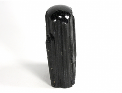 Турмалин чёрный шерл, кристалл стоячий, полированная верхушка, Бразилия (58*32*20 мм, 85 г) №29743