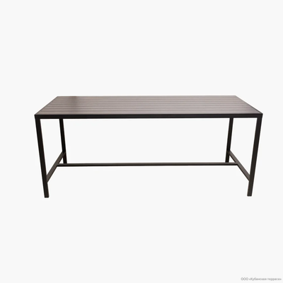 Стол Македония из алюминия со столешницей ДПК 200 см