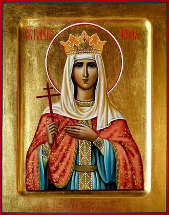 Ирина Македонская, святая великомученица. Рукописная икона.