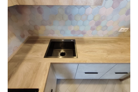 Кухня белый Бетон