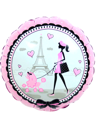 Шар 18"/45 см Круг "Парижанка"