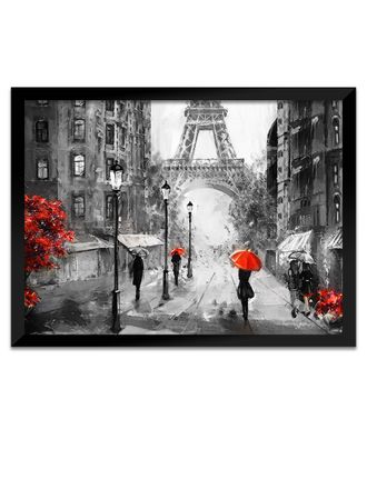 Картина в раме для интерьера 821чр 70*50 "Париж".