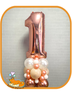 Шары-цифры на стоках с воздухом