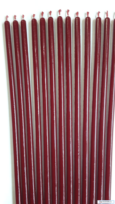 Свеча Бордовая №120 (40 минут горения).