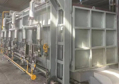 Газовая печь с выкатным подом для термообработки