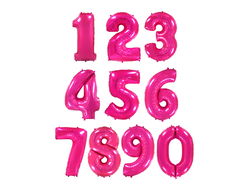 Фольгированная цифра - Малиновая