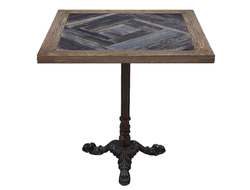 Стол для ресторана Cast iron and Wood restaurant table square