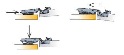 F0 Монтажная планка петли Titus T-type прямая с винтами 6,3х15 мм