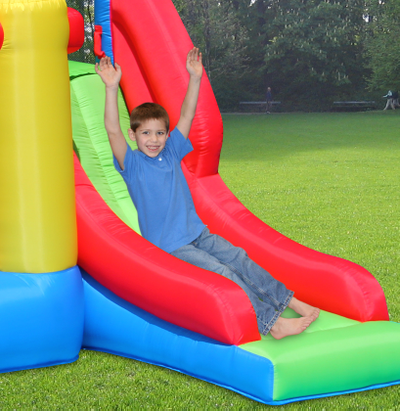 Надувной батут с горкой «Игровой центр 5 в 1»