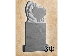 Памятник из мрамора (фигурный, ЧПУ) 1000х500х80 с гравировкой -ЧПУ-м-3Ф