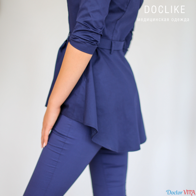 БЛУЗА DOCLIKE DL423 синяя