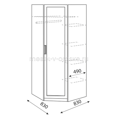 Шкаф угловой Дуглас М1