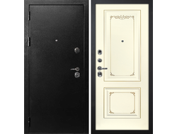 Дверь металлическая С-1 с панелью Смальта-14 слоновая кость эмаль