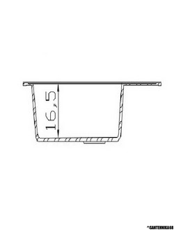 Керамическая мойка для кухни FOSTO Фосто КМ 58-45