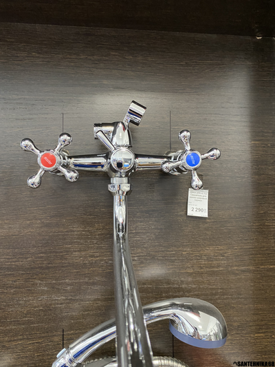 Смеситель для ванной с душем и лейкой МАСТЕР 141 керамика VEGA дешевый