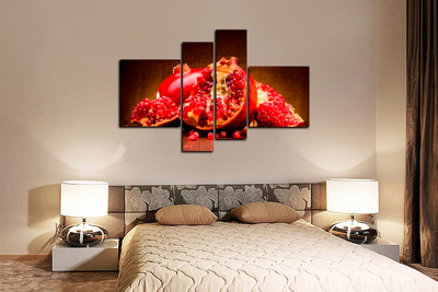 Модульная картина "Сочный гранат"