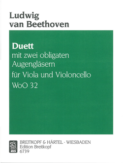 Beethoven Duet with two Obligato Eyeglasses WoO 32 for Viola and Violoncello