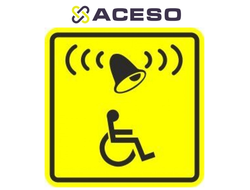 Наклейка тактильная 200х200 наклейка "кнопка вызова", вход