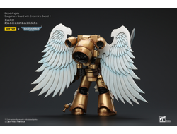 Сангвинарный гвардеец Кровавых Ангелов (Warhammer 40k) - КОЛЛЕКЦИОННАЯ ФИГУРКА 1/18 Blood Angels Sanguinary Guard with Sword 1 (JT6298) - JOYTOY