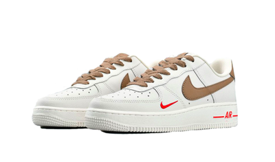 Nike Air Force 1 07 White Brown (Белые с коричневым)