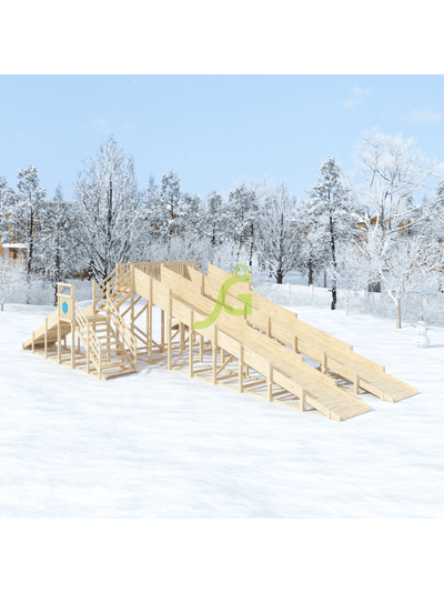 Зимняя горка "IgraGrad Snow Fox", 4 ската, без окраски фото
