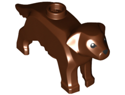 Dog, Labrador / Golden Retriever with Black Eyes and Nose Pattern, Reddish Brown (69962pb01 / 6329619)