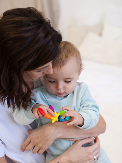 Бусы-прорезыватель из силикона Радуга мини