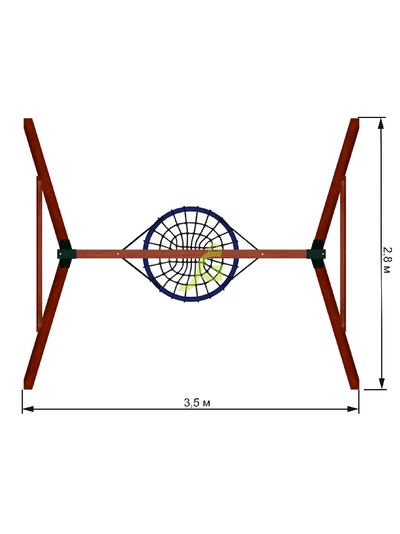 Качельный модуль "Гнездо-паутинка"