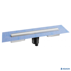 Желоб водосток AQUAZIA В1 Keramik 400 Вертикальный выпуск (Матовый хром)