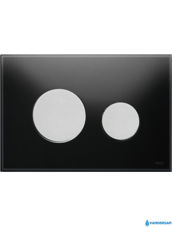 Смывная клавиша TECE Loop 9240655, цвет хром матовый/черный