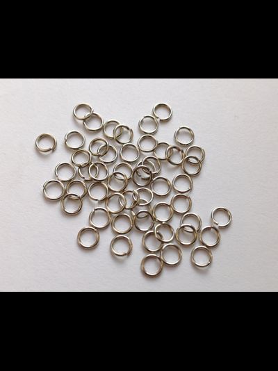 Кольцо 5 мм  покрытие родий 1 шт цвет серебро