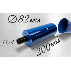 коронка биметаллическая  82 мм глубокая для алмазной дрели