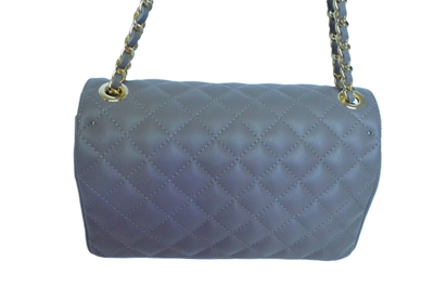 Итальянская сумка женская серого цвета