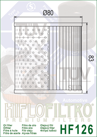 Масляный фильтр HIFLO FILTRO HF126 для Kawasaki (16099-002)