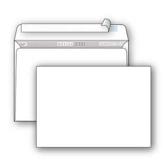 Конверты Белый С5, стрип, OfficePost, 162х229, 100шт/уп, 2782