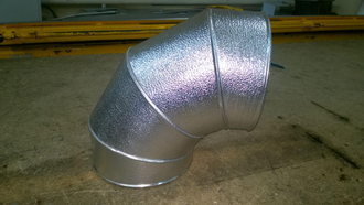 Кожух защитный оцинкованный • отвод 90 градусов