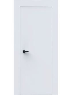 Дверь межкомнатная скрытая QIN11 INVISIBLE (комплект) AL кромка черная 42 мм