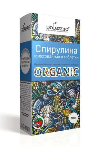 СПИРУЛИНА ОРГАНИЧЕСКАЯ  (ПОРОШОК) POLEZZNO, 100 Г.