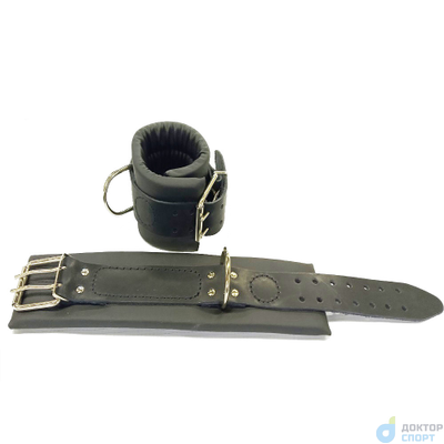 Манжеты "Доктор Спорт" кожаные на ремне