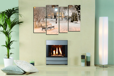 Модульная картина "Зимний парк"