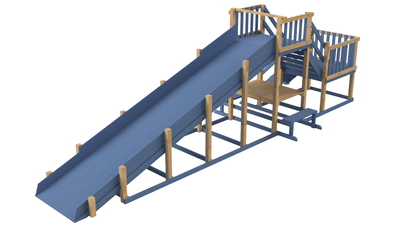Зимняя деревянная заливная горка Выше Всех Ледянка 2