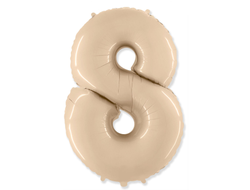 Фольгированная цифра - "Кремовая"