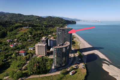 Продаётся квартира 1+1 в ЖК "Tropical Garden" в пригороде Батуми - Чакви. "Белый каркас", 21-й этаж