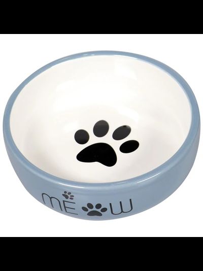Миска Mr.Kranch керамическая для кошек MEOW, синяя 380 мл