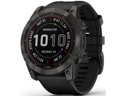 Умные часы Garmin Fenix 7X Sapphire Solar Wi-Fi, серый/черный