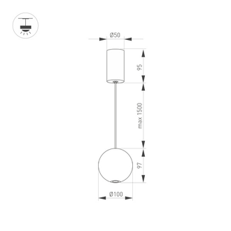 Светильник SP-ELEMENTA-ORB-R100-9W (GD, 39 deg, 230V, IP40)