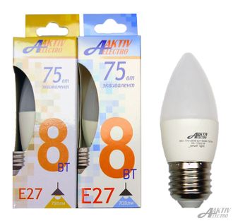 ЛАМПА СВЕТОДИОДНАЯ LED-Regular свеча 8Вт Е27