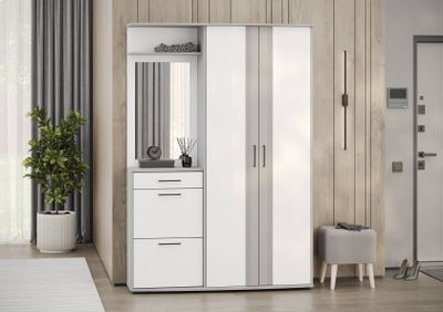 Прихожая МЕДЕЯ mini Белый/Серый